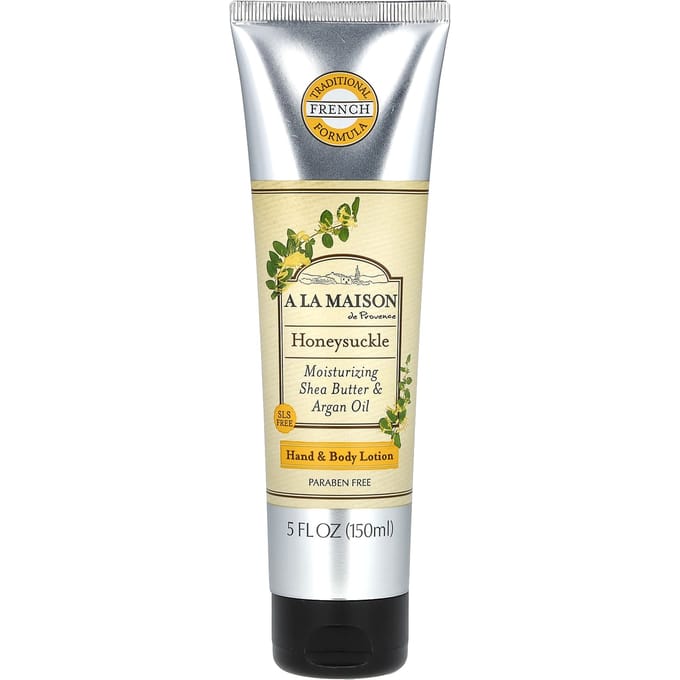 A La Maison de Provence, Lotion pour les mains et le corps, Chèvrefeuille, 5 fl oz (150 ml) beige