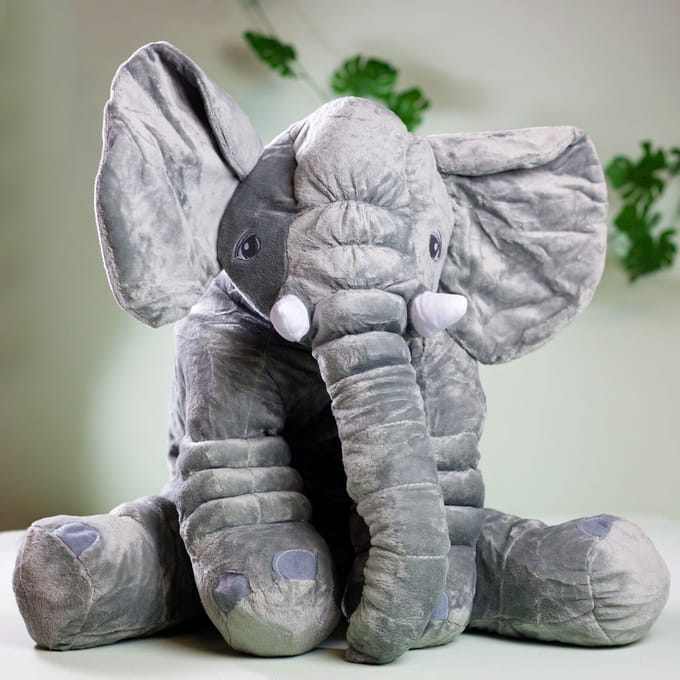 Olifant Kussen Xl - 65 Cm van Ditverzinjeniet.nl