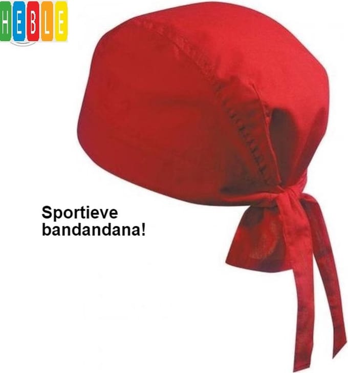 Rode, Unisex Sportbandana - One Size Fits All - van Heble®