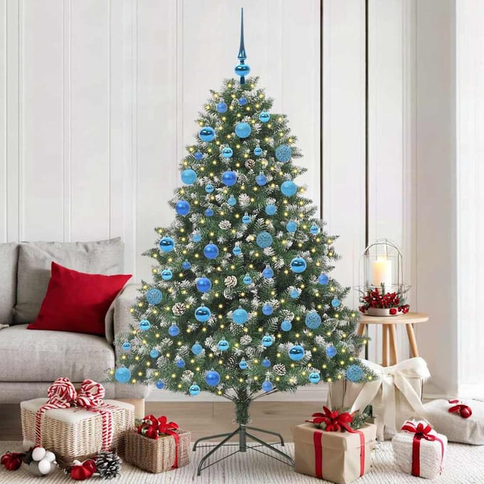vidaXL - Kunstkerstboom - Groen - 180 - cm - PVC - en - Plastic - en - Staal