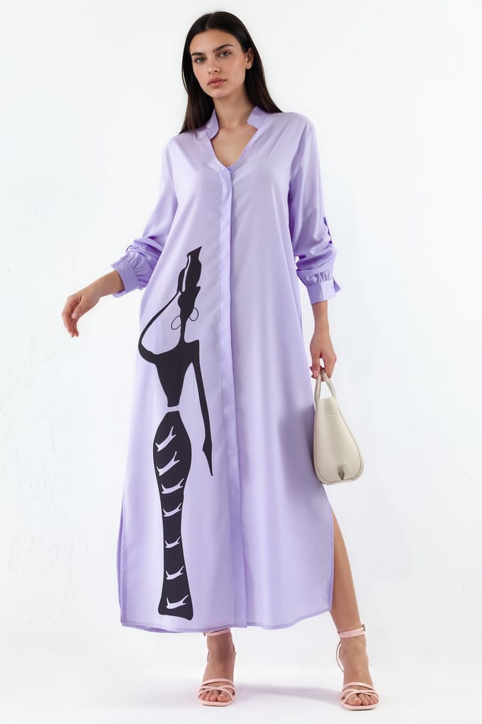 Tekstprint Maxi Jurk