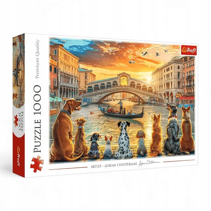 Trefl Puzzel 1000 Stukjes: Honden in Venetië