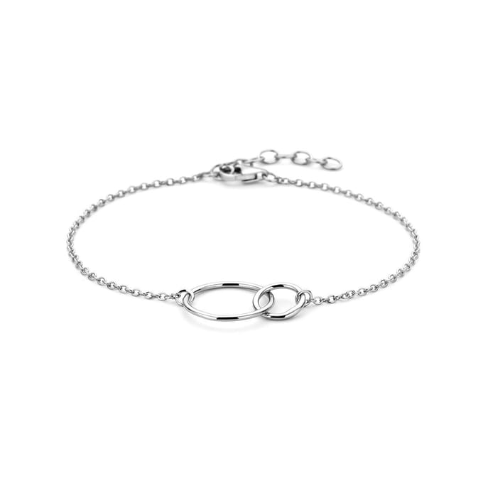 Zilver Gerhodineerd Armband Rondjes 16 + 2,5 Cm 1337204