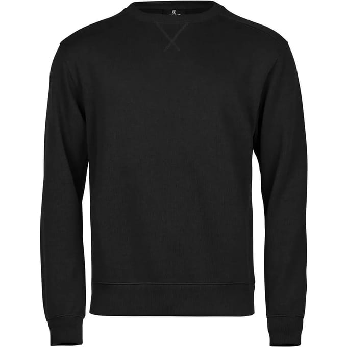 Tee Jays - Ribbed Interlock Crew Neck - Black - S