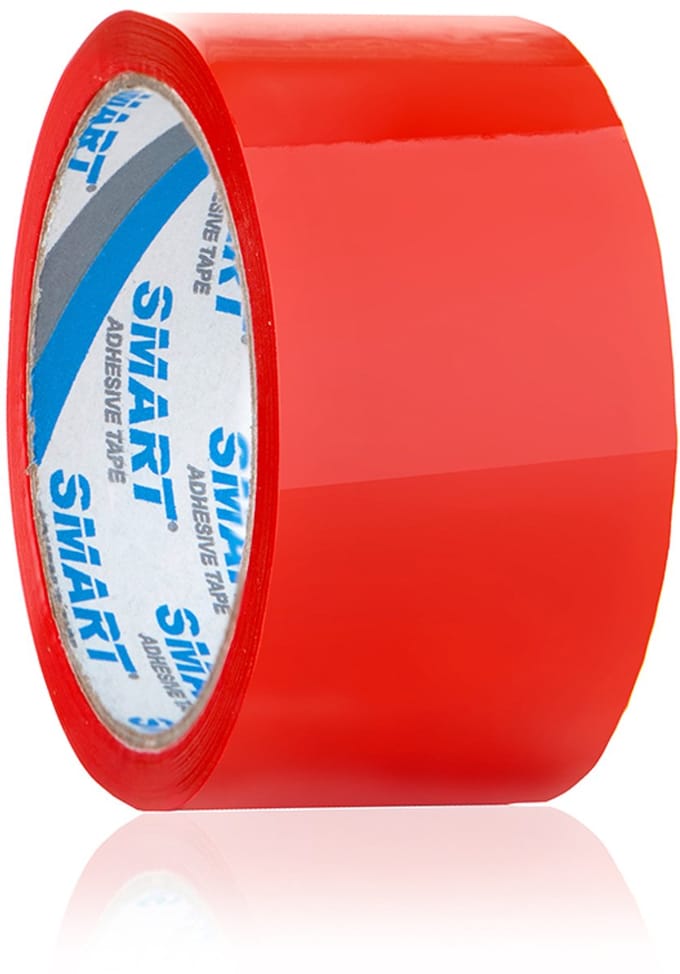 Verpakkingstape SMART 48mm/50y Rood - 1 rol