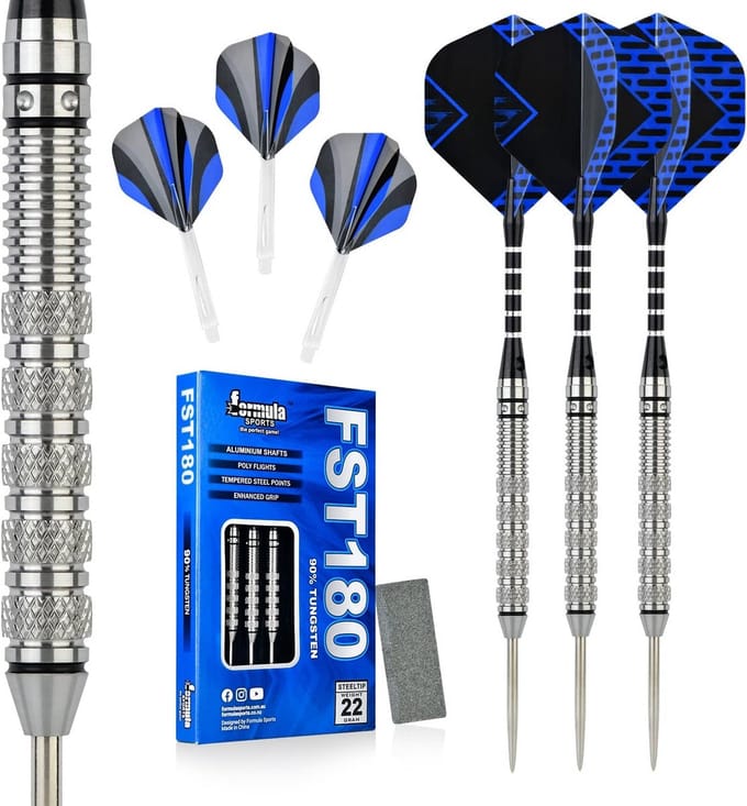 Professionele 90% Tungsten Steeldartpijlen met Metalen Punt, Set van 3
