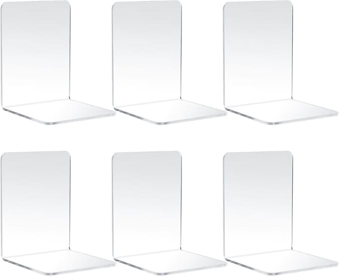 VLSelect® Boekenhouder - Boekenstandaard - Boekensteun - 6 Stuks