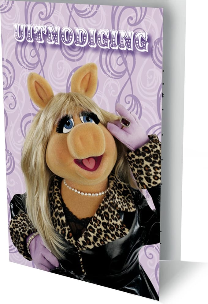 Muppets - 6 Dubbele Uitnodigingen Met Envelop - Ik geef een feest!