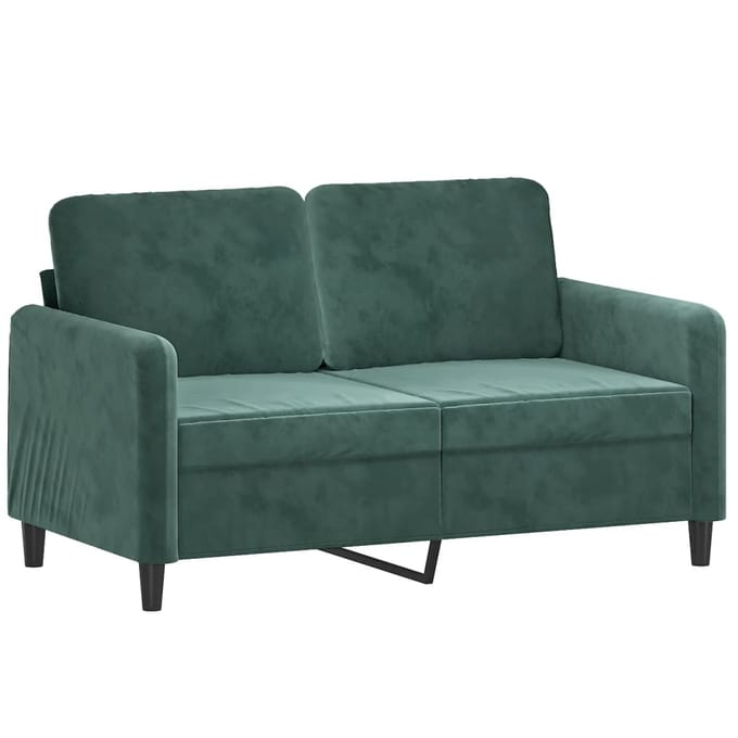 vidaXL - 3-delige - Loungeset - fluweel - donkergroen
