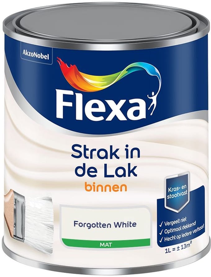 Flexa - Strak In De Lak Binnenlak Mat - Forgotten White - Mengverf - 1 L