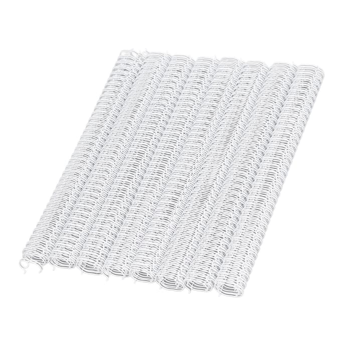 100 PCS Dos de reliure fil double boucle 9/16 Pouce 34 Boucles 3:1 Pas Capacité 120 Feuilles A4 Spirale black