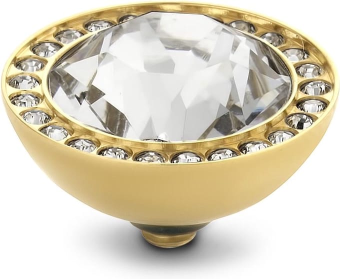 Melano Twisted Brilliant CZ Steentje Crystal Goud