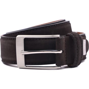 Profuomo Riem Suede Donkerbruin - Maat 85 - Heren - Riem formeel