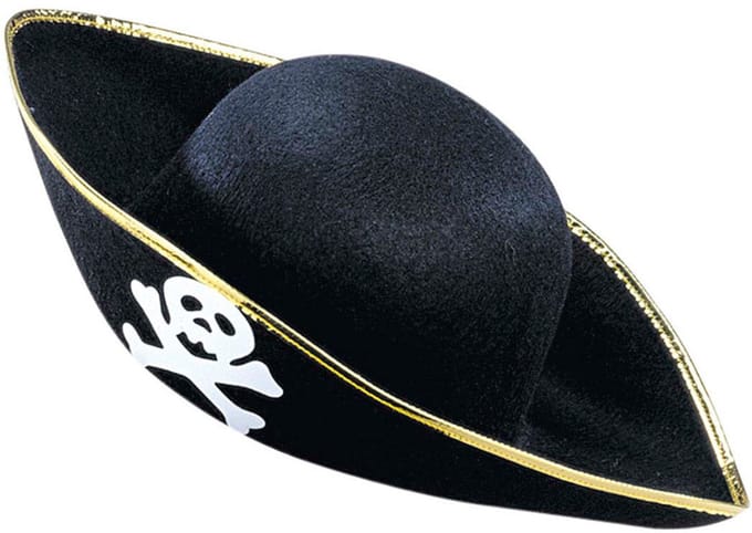 Piratenhoed met gouden rand