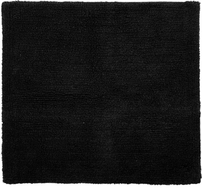 Tiseco Home Studio - Badmat RIVA - SET/2 - 100% katoen - antislip - Vierkant - 60x60 cm - Zwart