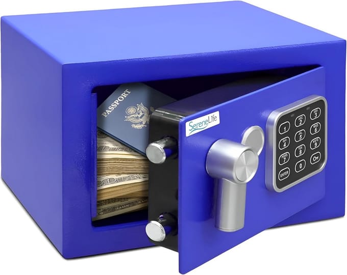 Digitale Kluis met Codeslot en Sleutel - Compacte Stalen Kluis voor Thuis, Hotel of Kantoor