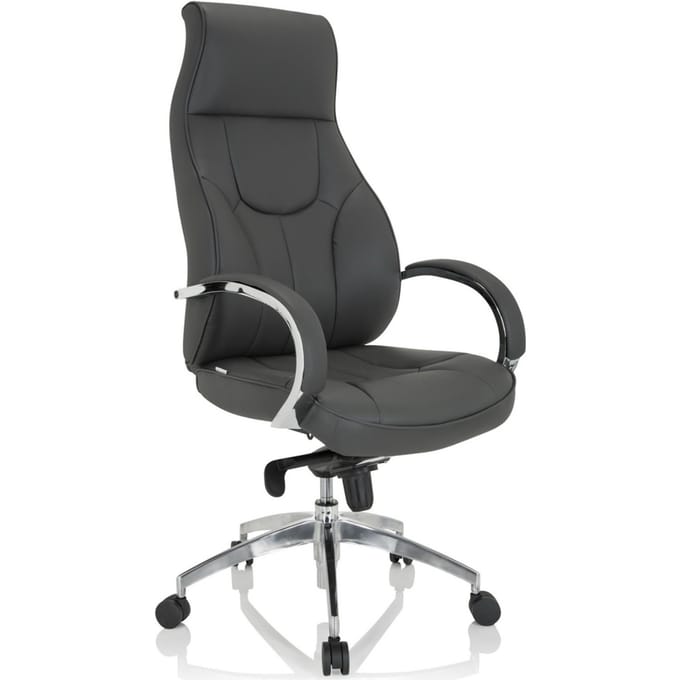 Bureaustoel / Directiestoel ELEGANCE I Kunstleder grijs hjh OFFICE
