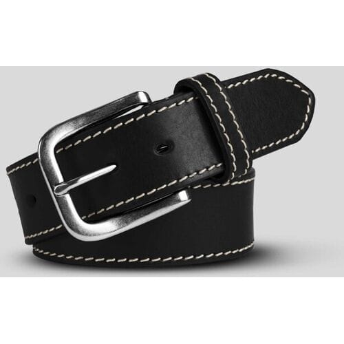 Meyer Riem Casual Leather Uni Color Zwart / male
