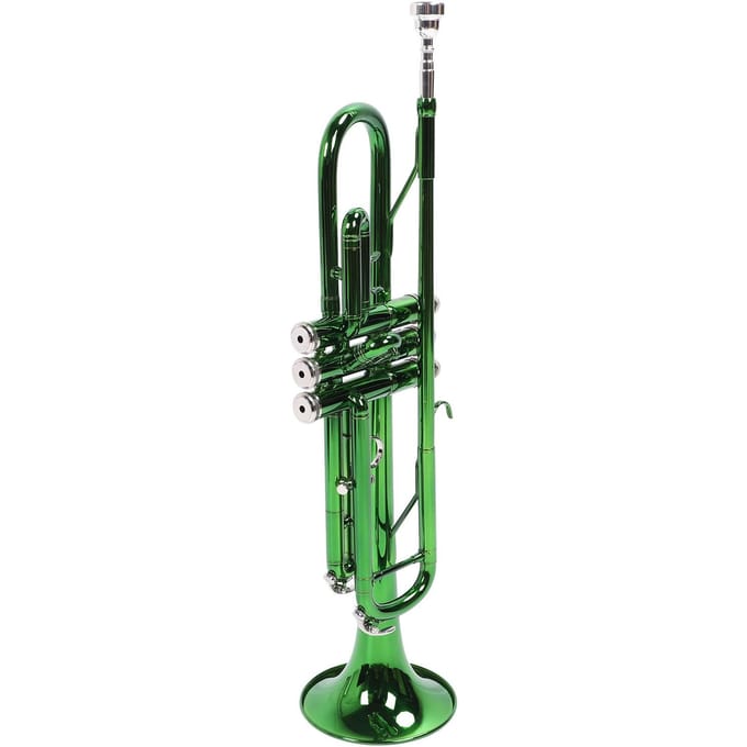 Groene Trompet Set Bes Toon 3 Tonen Muziek Trompet Blaasinstrument voor Beginner Optreden Band black