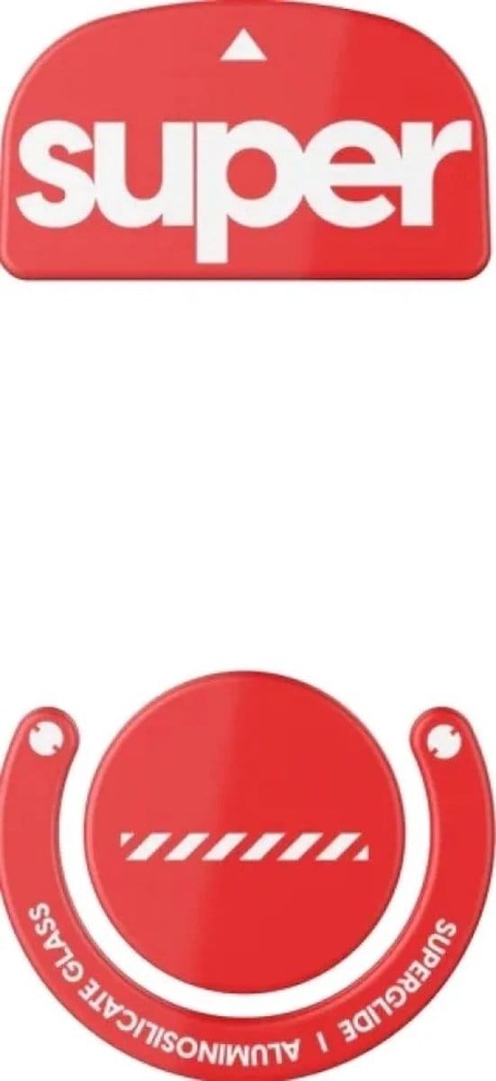Superglide 2 Red voor Logitech GPro X Superlight - Skates voor Logitech GPro X Superlight - Rood