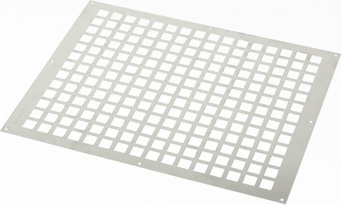 Gavo Ventilatieplaat enkel rij aluminium 50 x 40cm (Prijs per stuk)