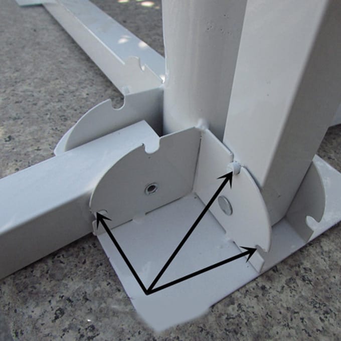 Draagbare Opvouwbare Strandparasol Standaard Buiten Patio Zonnescherm Parasolvoethouder Wit wit