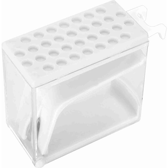 Distributeur de Rouleaux de Coton Dentaire Dentiste Diviseur Support Type Pression Blanc white