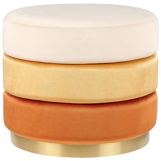 LOUIN - Poef - Oranje - Fluweel