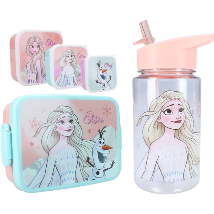 Frozen lunchset; lunchbox, snackbox en drinkfles