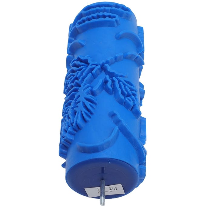 5 Inch Verfroller Embossing Textuur Rubber Roller voor Huis Meubel Schilderen Behang Muur blue