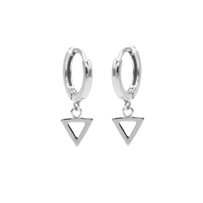 Karma hinged hoops symbool open triangle zilver M1913HIN