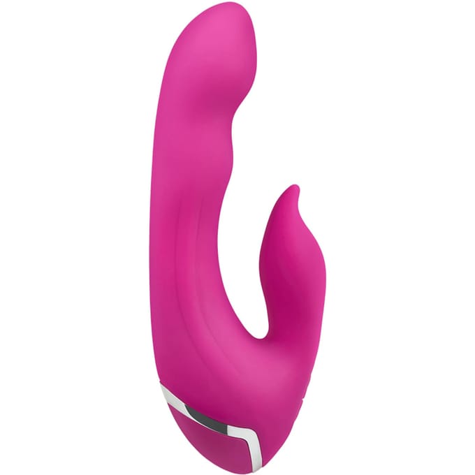 EIS, siliconenvibrator "Wild Rabbit", ergonomische vorm en dubbele stimulatie, zwart