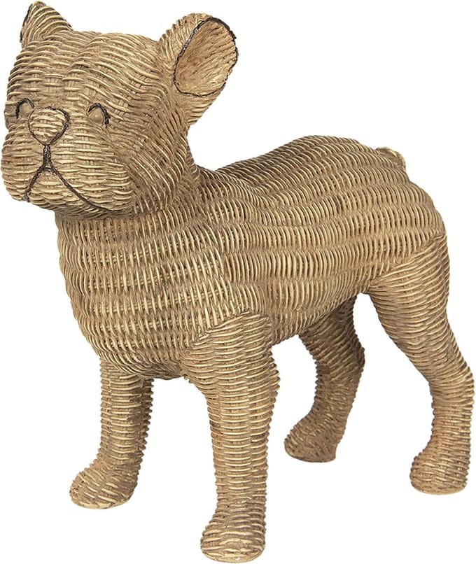 Clayre & Eef Beeld Hond 31x16x30 cm Bruin Polyresin Woonaccessoires