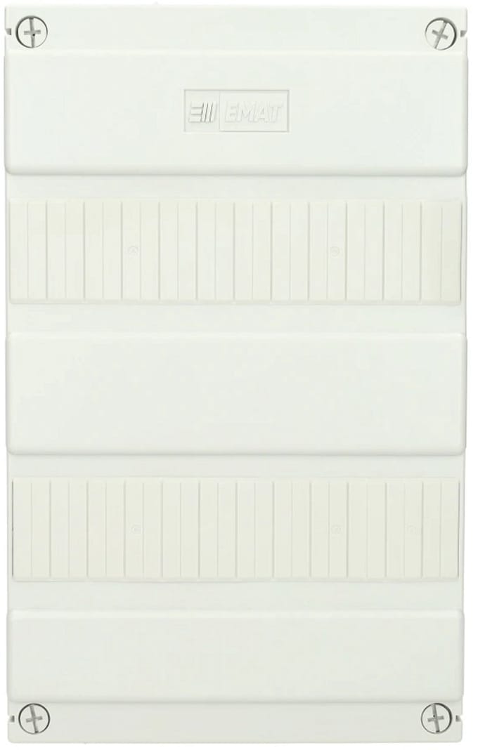 EMAT lege groepenkast 2-rijen 24 modules 220x360mm - wit (85260101)
