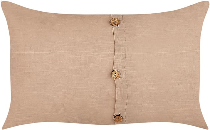 BANORI - Set van 2 sierkussens - Beige - 30 x 50 cm - Linnen