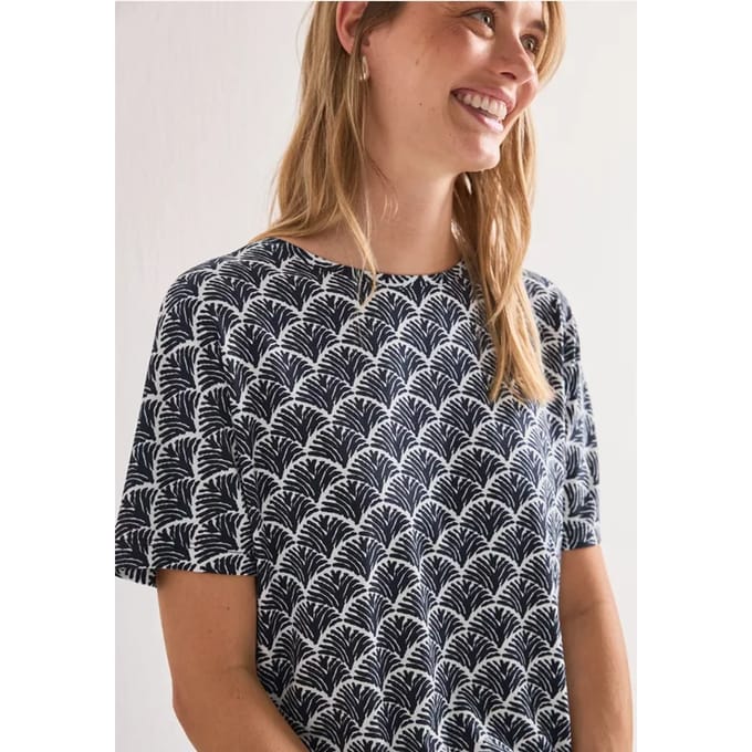 Shirt met korte mouwen, ronde hals en print