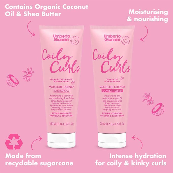 Umberto Giannini - Coily Curls Moisture Drench Shampoo Sulphate Free - 250ml