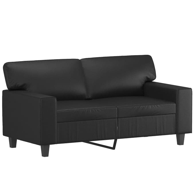 vidaXL - 2-delige - Loungeset - kunstleer - zwart