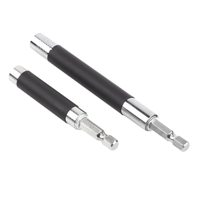 2 stuks Uitschuifbare Zeskant Schacht Dop Magnetische 14 inch Elektrische Schroevendraaier Bit Houder Adapter