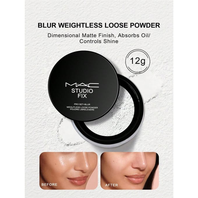 MAC Studio Fix Pro Set + Blur Poudre Libre Sans Poids Transparent 12g / 0.42 Oz 12g black