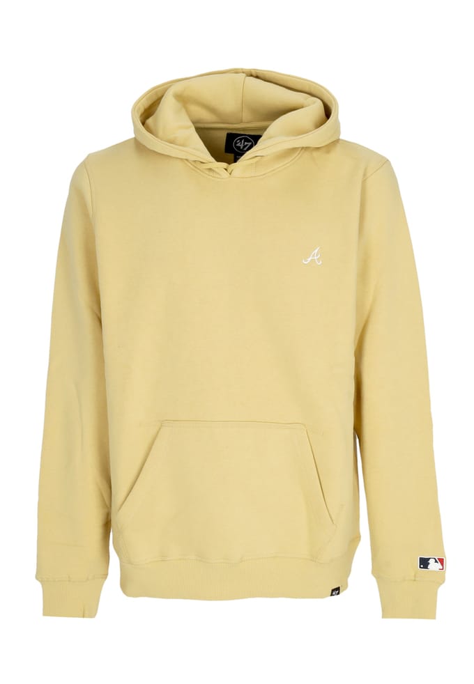 Mannen hoodie Mlb Base Runner Emb Burnside Hoodie Atlbra Light Gold