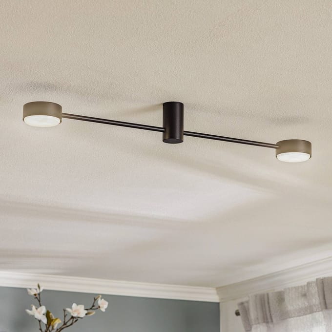 Nowodvorski Lighting Plafondlamp Orbit II, zwart, 2-lamps