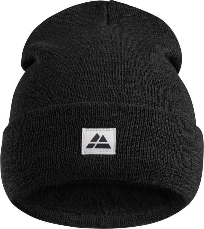 DANISH ENDURANCE Beanie van Gerecycelde Materialen met Polar Fleece - Zwart