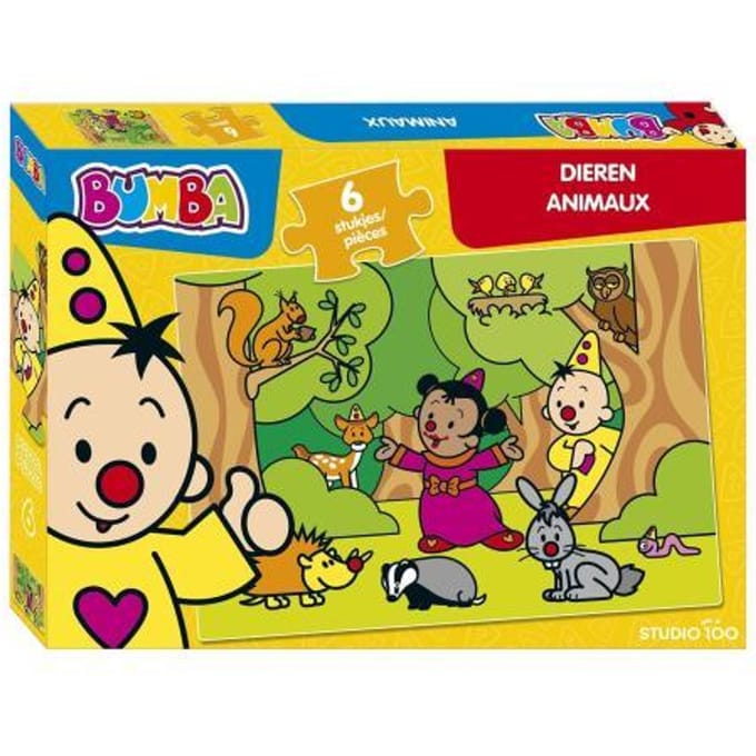 Studio 100 Bumba puzzel 6 stukjes - Dieren Kinderpuzzels