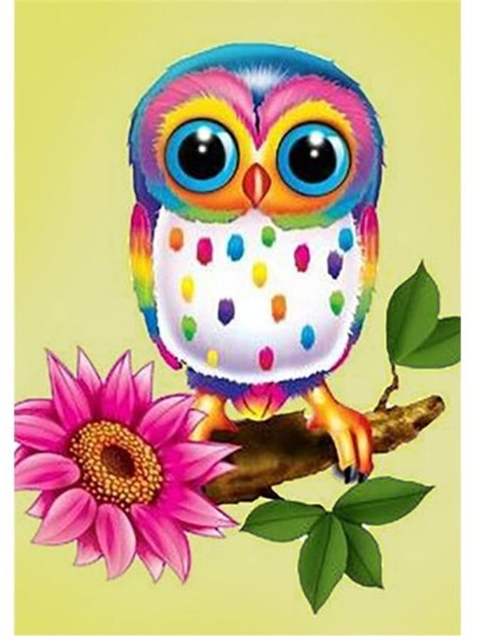 Wizardi diamond painting – Maya de uil – 20 x 30 cm