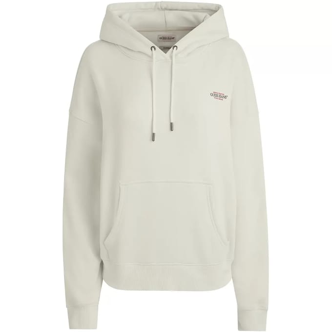 Guess Jeans American Trad Hoodie Wit L Vrouw
