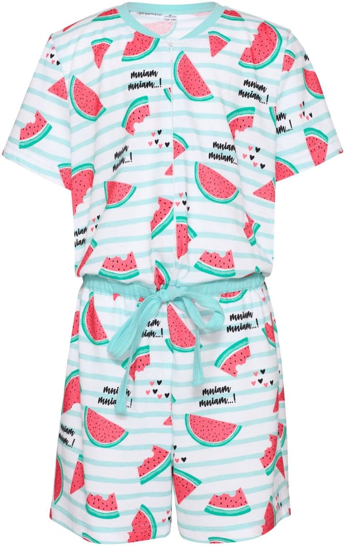 Merry Style – Korte Meisjespyjama – Amarant/watermeloen – 110-116 - MS-MS10-267-PJ
