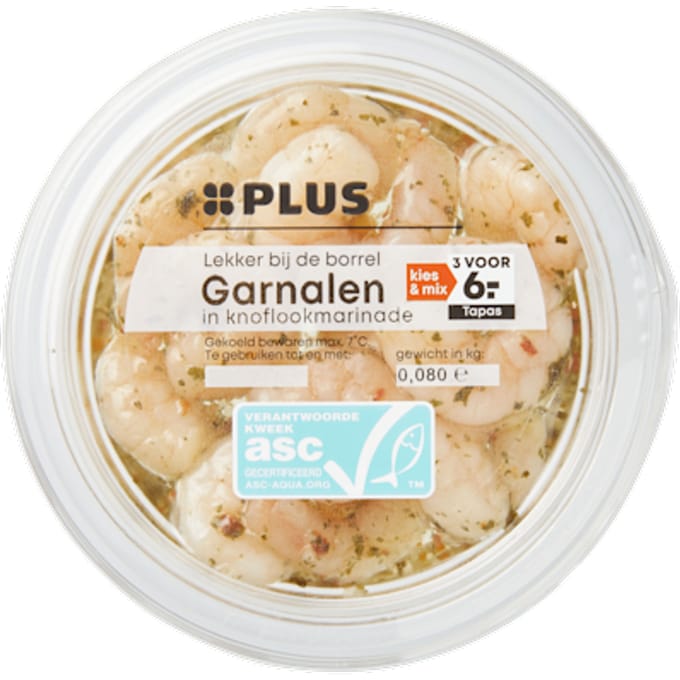 Garnalen in knoflookmarinade