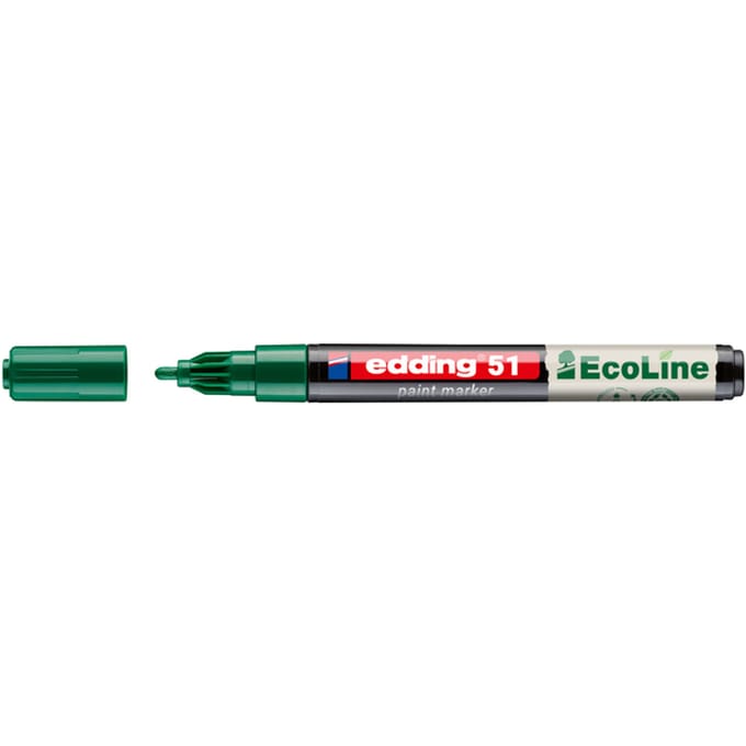 Paintmarker edding 51 EcoLine op waterbasis 1-2mm groen