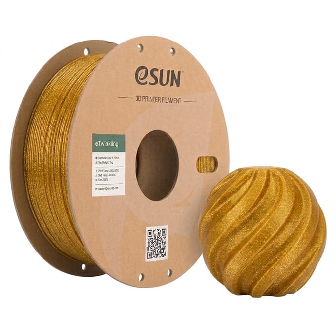 eSun eTwinkling-PLA Goud / Gold - 1 kg - 1.75 mm - 3D printer en 3D pen filament